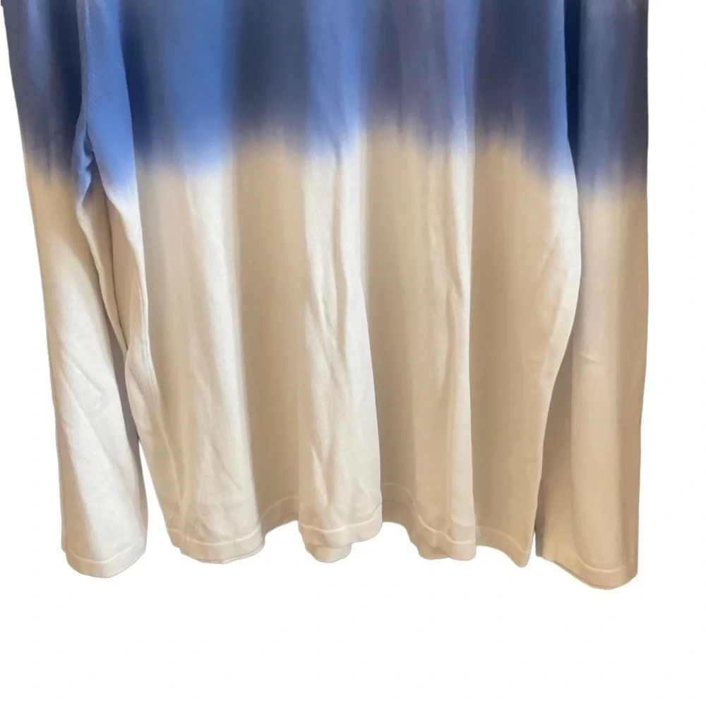Banana Republic Blue/Cream Striped Tie Dyed Sweatshirt. Size XXL. - Picture 4 of 8